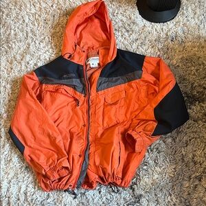 Columbia Orange and Black Hooded Jacket